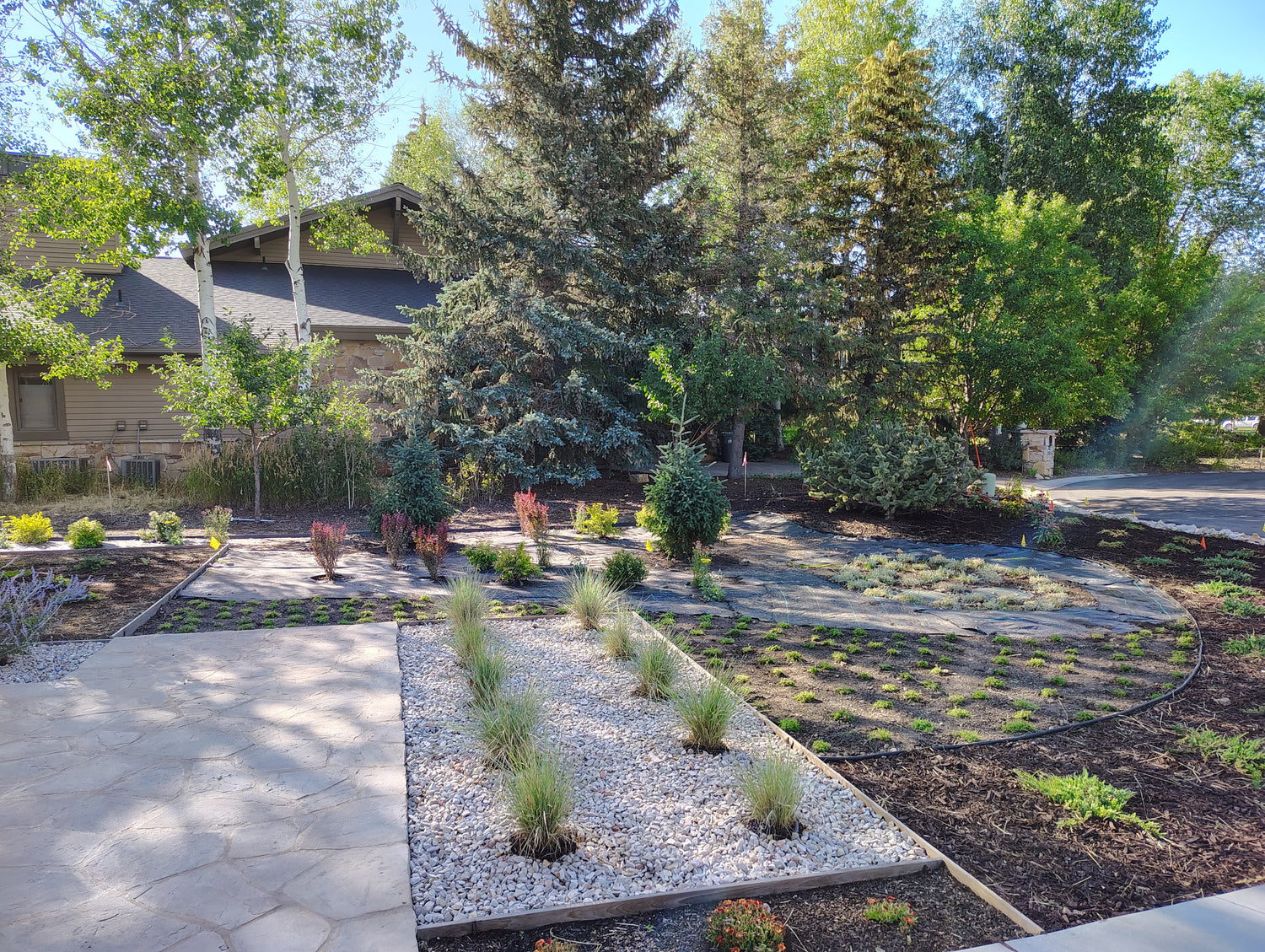 Landscape pathway and outdoor circulation design for a Park City property