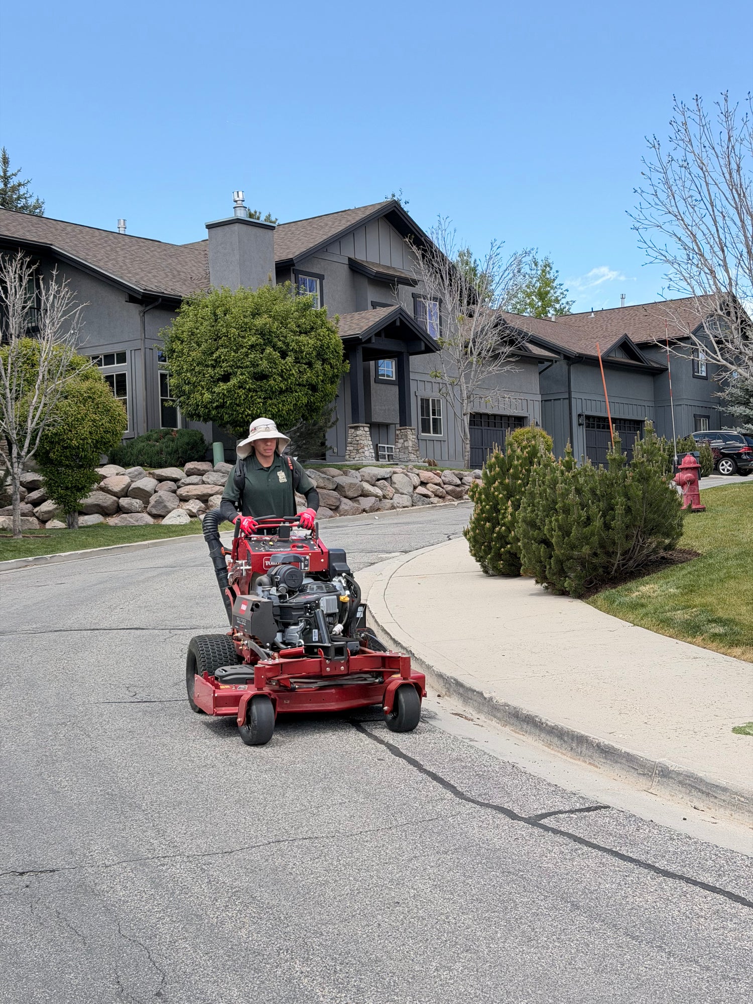 Lawn mowing and landscape maintenance service for a Park City property